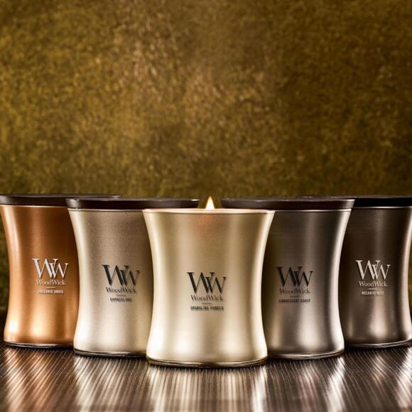 WoodWick Sparkling Pomelo 9.7oz Candle Crackling Wick Precious Metals Collection - Picture 7 of 8